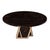 "Amendola" Round Table With Bronze and Burl Walnut, Handmade For Sale - Image 4 of 7