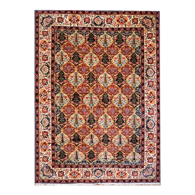 1990s Vintage Persian Bakhtiar Rug of Garden Panel Style 10'7"x 14'6" For Sale
