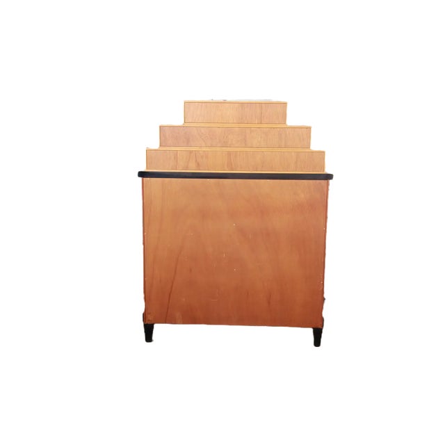 1980s Biedermeier Style Burl Wood Highboy Chest of Drawers By Baker Furniture For Sale In Nashville - Image 6 of 8