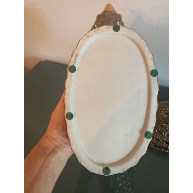 Metal Vintage Gucci (Attributed To) Rhino Ceramic Lidded Box For Sale - Image 7 of 11