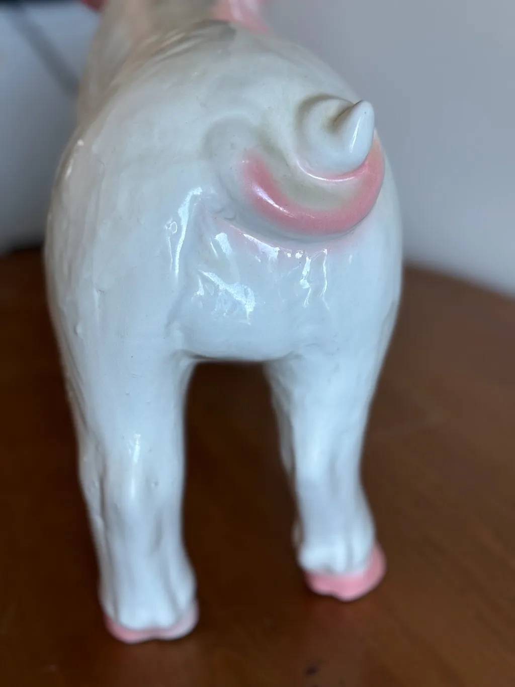 Mid-Century Vintage French Butcher Style Pig Crackle Design