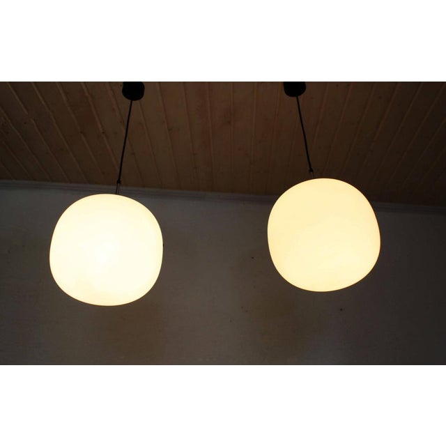Opaline Glass Suspensions from Glashütte Limburg, 1970s, Set of 2 For Sale - Image 14 of 16