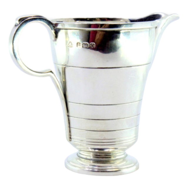 Silver Milk Jug with Edge Borders For Sale
