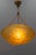 French Art Deco Frosted Amber Colored Pendant Light from ROS, 1930s For Sale - Image 4 of 18