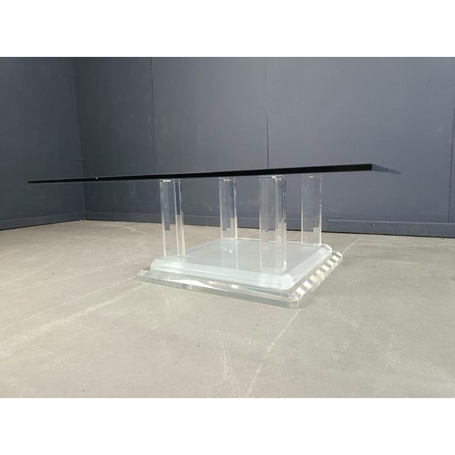 Acrylic Glass Column Coffee Table, 1970s For Sale - Image 10 of 13