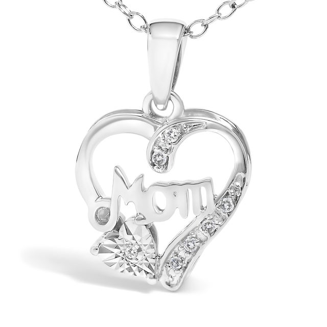 Crafted with affection, the tender design of this necklace wraps the word "Mom" in a sterling silver embrace, highlighting...