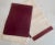 Mid-Century Modern 1940s Linen Hand Towels Maroon & Ivory Set of 3 For Sale - Image 3 of 11
