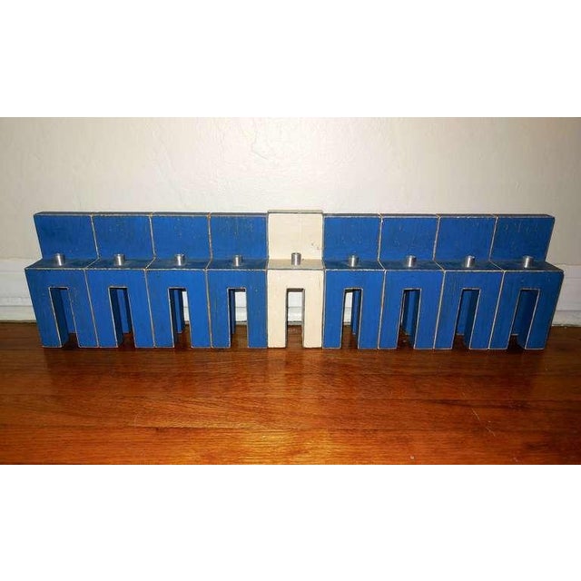 Randy Shull, Large Carved Wood Menorah Sculpture, 2005 For Sale - Image 4 of 6