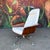 Mid Century Modern Plycraft Lounge Style Chair Newly Upholstered in White Leather. This wonderful mid century modern chair...