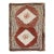 Very Unique Antique Multicolor American Hooked Rug in Brown For Sale