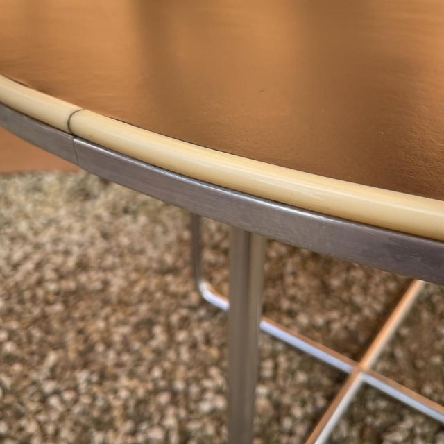 Art Deco Bauhaus Modernist Coffee Table with Tubular Steel Structure from Willem Hendrik Gispen, 1930 For Sale - Image 6 of 14