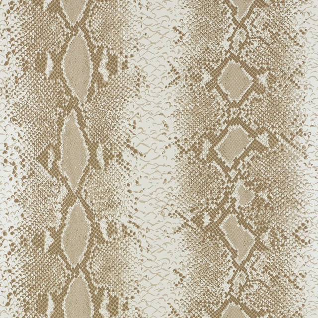 Sample - Schumacher Snake Charmer Wallpaper in Sand For Sale