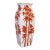 Vintage Chinoiserie Porcelain Bamboo Vase in Rust Red For Sale