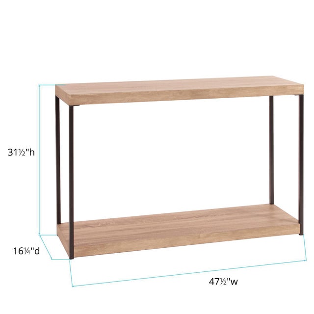 Wood Wood & Metal Console Table For Sale - Image 7 of 7