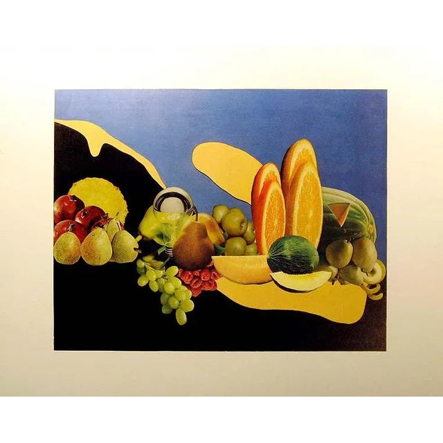 1980s 1980s "Fruitful" Paper Collage Still Life by Mary Helen Horty For Sale - Image 5 of 5