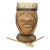 Hand Carved Wood African Drum With Animal Hide Cover For Sale