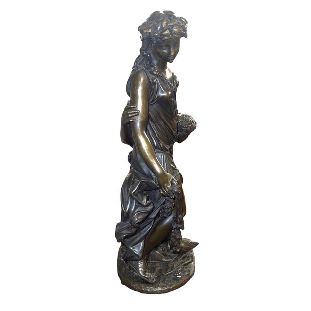 19th Century 19th Century French Bronze Bacchantes Group After Clodion. Numbered 4123 For Sale - Image 5 of 10