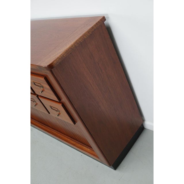 Vintage Dutch Hardwood Filing Cabinet For Sale - Image 11 of 18