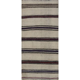 Handwoven Scandinavian Style Persian Kilim Runner Area Rug 2'4" X 5'1" For Sale