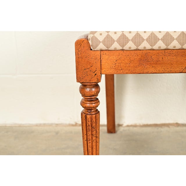 Brown Baker Furniture English Regency Carved Maple Side Chairs or Dining Chairs, Pair For Sale - Image 8 of 15