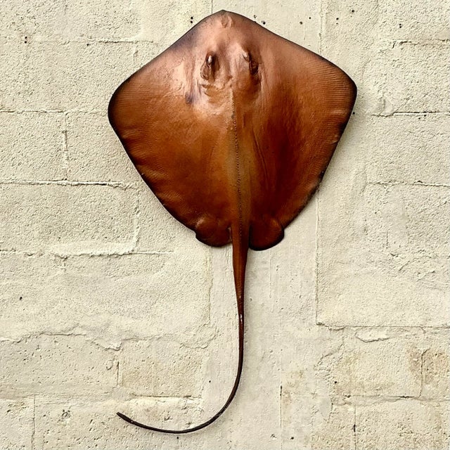 Vintage Boho Life Size Fiberglass Stingray For Sale In West Palm - Image 6 of 7