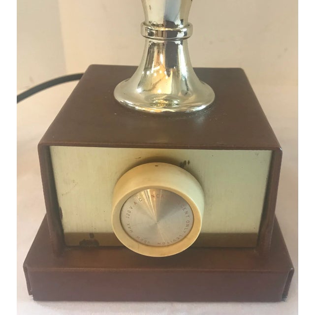 Plastic Mid Century Dimmable Lamps With Drum Shades - a Pair For Sale - Image 7 of 13