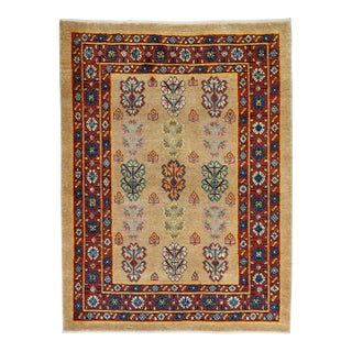 Vintage Persian Veramin Rug 4'4" X 5’9” For Sale