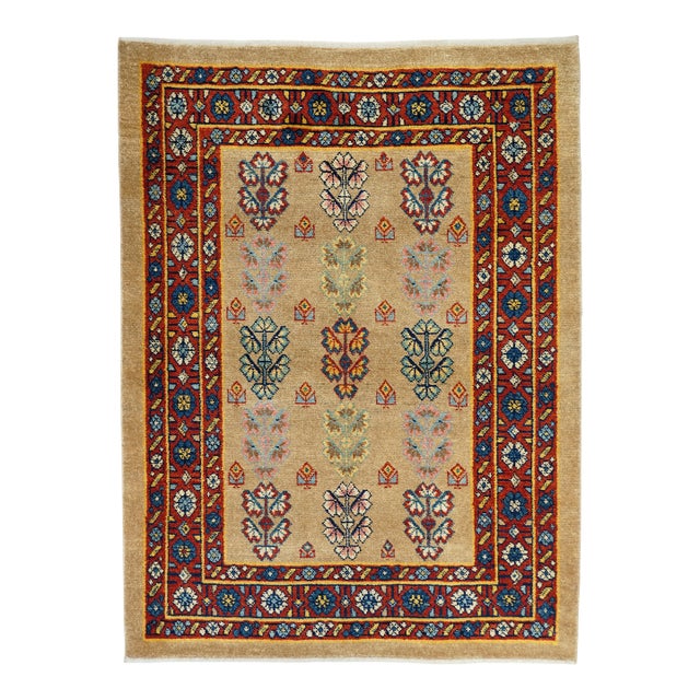 Vintage Persian Veramin Rug 4'4" X 5’9” For Sale