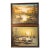 1970s Chinese Junks in a Cove, Evening - A Pair of Oils on Canvas by Chang For Sale