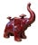 Purple & Red Ceramic Elephant Figure For Sale - Image 4 of 5