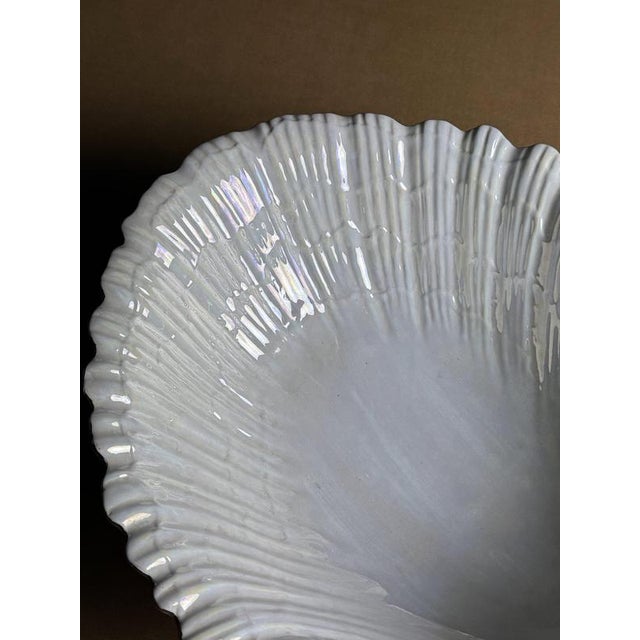 Ceramic Shell-Shaped Dish, France, 1960s For Sale - Image 7 of 12