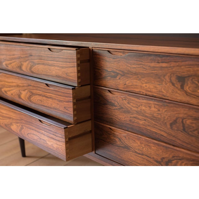 Wood Vintage Rosewood Danish Modern Six Drawer Dresser by Odense Møbelfabrik For Sale - Image 7 of 18