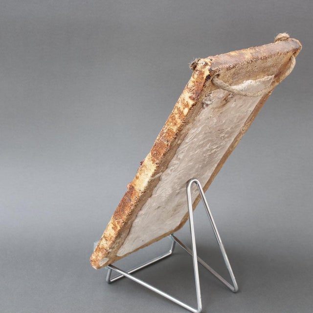 Ceramic Ceramic Wall Mirror with Flower Motif by La Roue, 1960s For Sale - Image 7 of 17