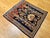 Vintage Persian Kashan Pictorial Rug, Hand-Knotted Wool, Floral Vase Pattern, Navy & Red, 2x2 For Sale In Chicago - Image 6 of 15
