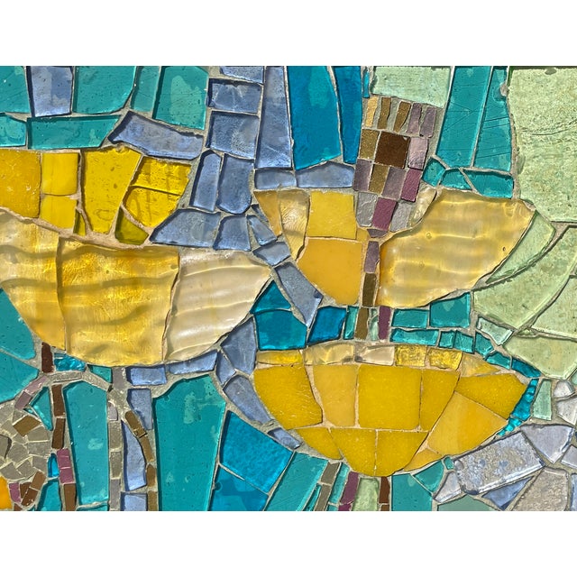 Mosaic Glass Wall Art "The Blooming" Circa 1962 For Sale - Image 4 of 13
