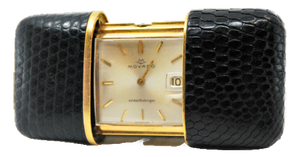 Vintage Manual Winding Slide Travel Clock from Movado, 1960s