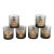 Coins of the World Lowball Bar Glass Set 6pc Black With 22k Gold Design 4920b For Sale