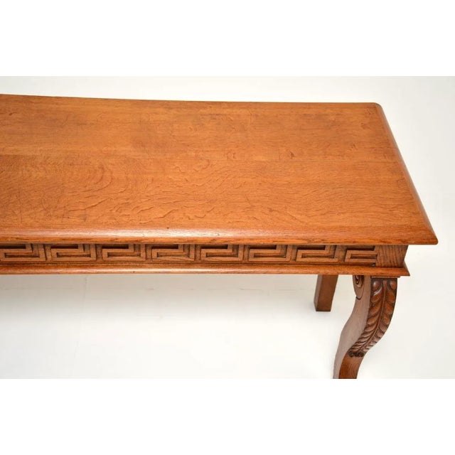 Antique Victorian Carved Oak Console Table, 1840s For Sale - Image 6 of 9