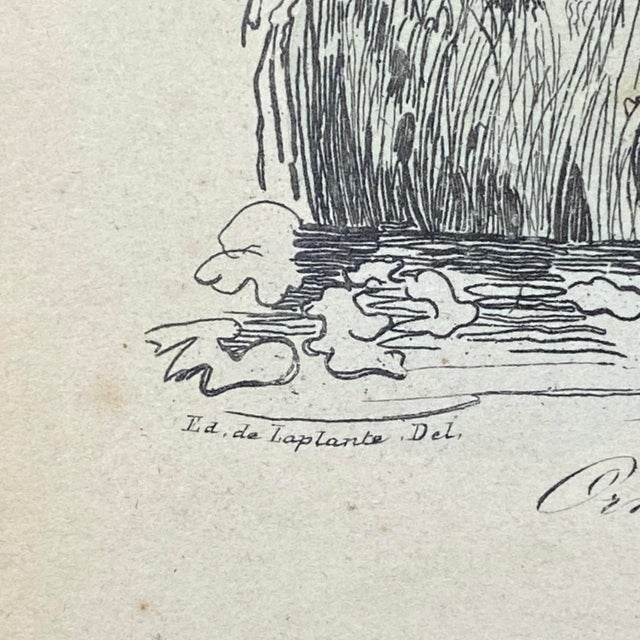 French Antique 18th Century Animal Engraving Hand Colored Signed Artwork For Sale - Image 11 of 12