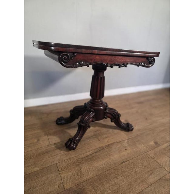 Antique Early Victorian Rosewood Tea Table, 1850s For Sale - Image 3 of 3