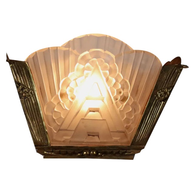 Vintage Art Deco Wall Lamp, Italy, 1940s For Sale