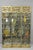 Antique Chinoiserie Oriental Eglomise Antiqued Mirror "Vase" Decorated Glass 3 Panel Screen Small Room Divider. Item...