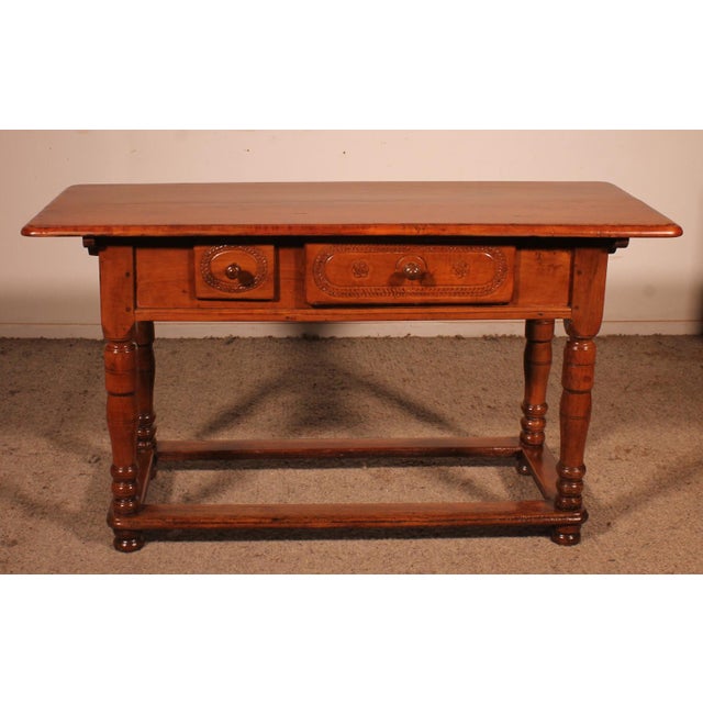 Console with Two Drawers in Cherry Wood, 18th Century For Sale - Image 14 of 14
