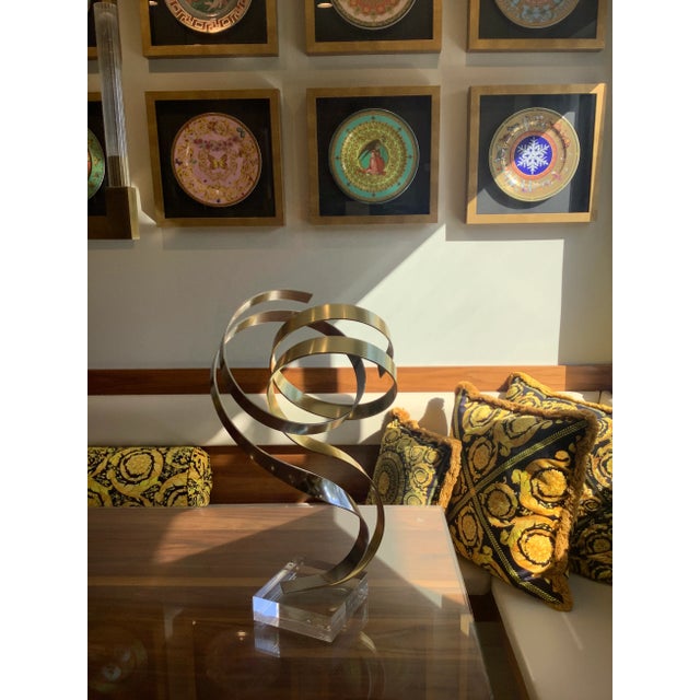 1986 Abstract Aluminum Ribbon Sculpture by Dan Murphy For Sale - Image 10 of 12