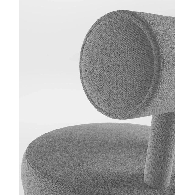 Collector Moca Chair in Boucle Light Grey by Studio Rig, in New conditions. Designed from 2000