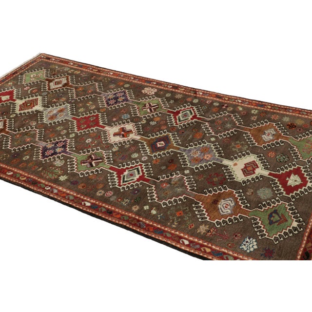 Rug & Kilim Vintage Gabbeh Persian Runner Rug With Colorful Geometric Patterns - Rug & Kilim For Sale - Image 4 of 8
