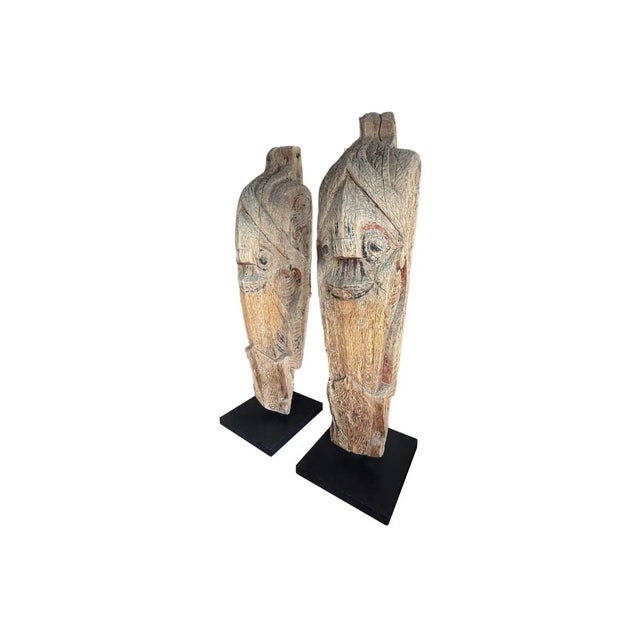 Pair of Antique Singa Sculptures, Batak Tribe Sumatra, Early 20th Century For Sale - Image 6 of 8
