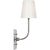 Modern Thomas O'Brien for Visual Comfort Signature Hulton 17" Cordless Single Sconce in Polished Nickel with White Glass Shade For Sale - Image 3 of 7