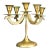 Vintage Ornate Brass Candelabra 5 Arms For Sale