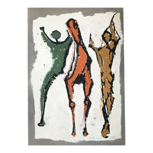 1960 Marino Marini 3 Composition Two Acrobats With Horse